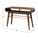 Modern European furniture - Burl Veneer Hollowed Console Table - www.oroa.com