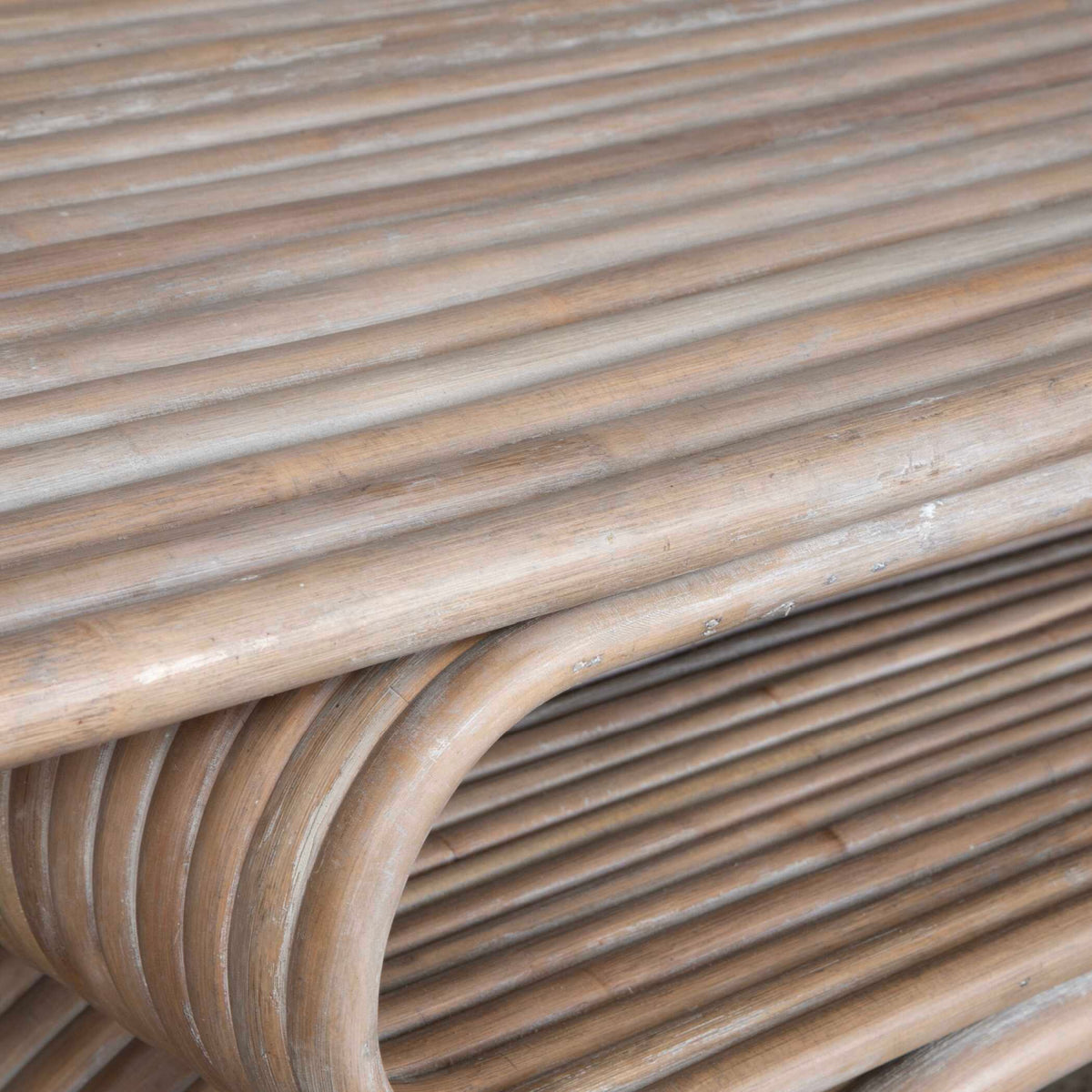 Modern European furniture - Whitewashed Rattan Coffee Table - www.oroa.com