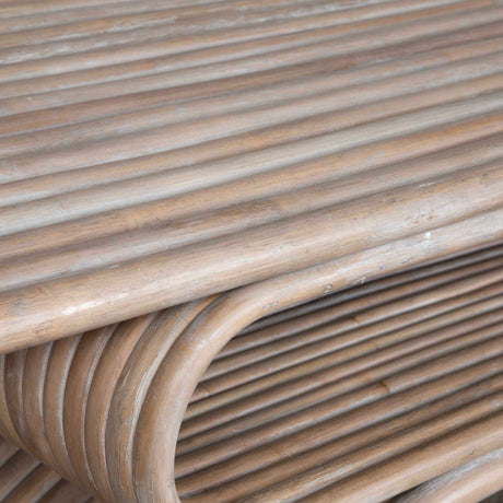 Modern European furniture - Whitewashed Rattan Coffee Table - www.oroa.com