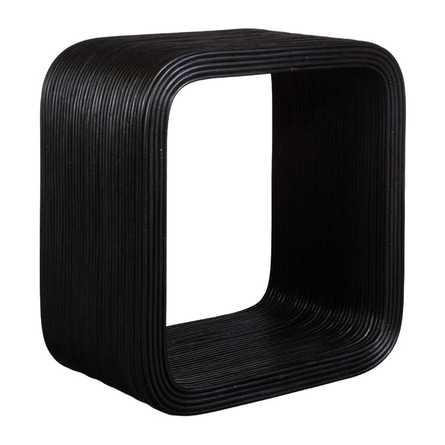 Black Rattan Modern Side Table by Uttermost Compton