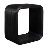 Black Rattan Modern Side Table by Uttermost Compton, alternate view 3