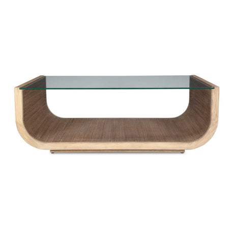 Curved Mahogany Coffee Table by Uttermost Farrington