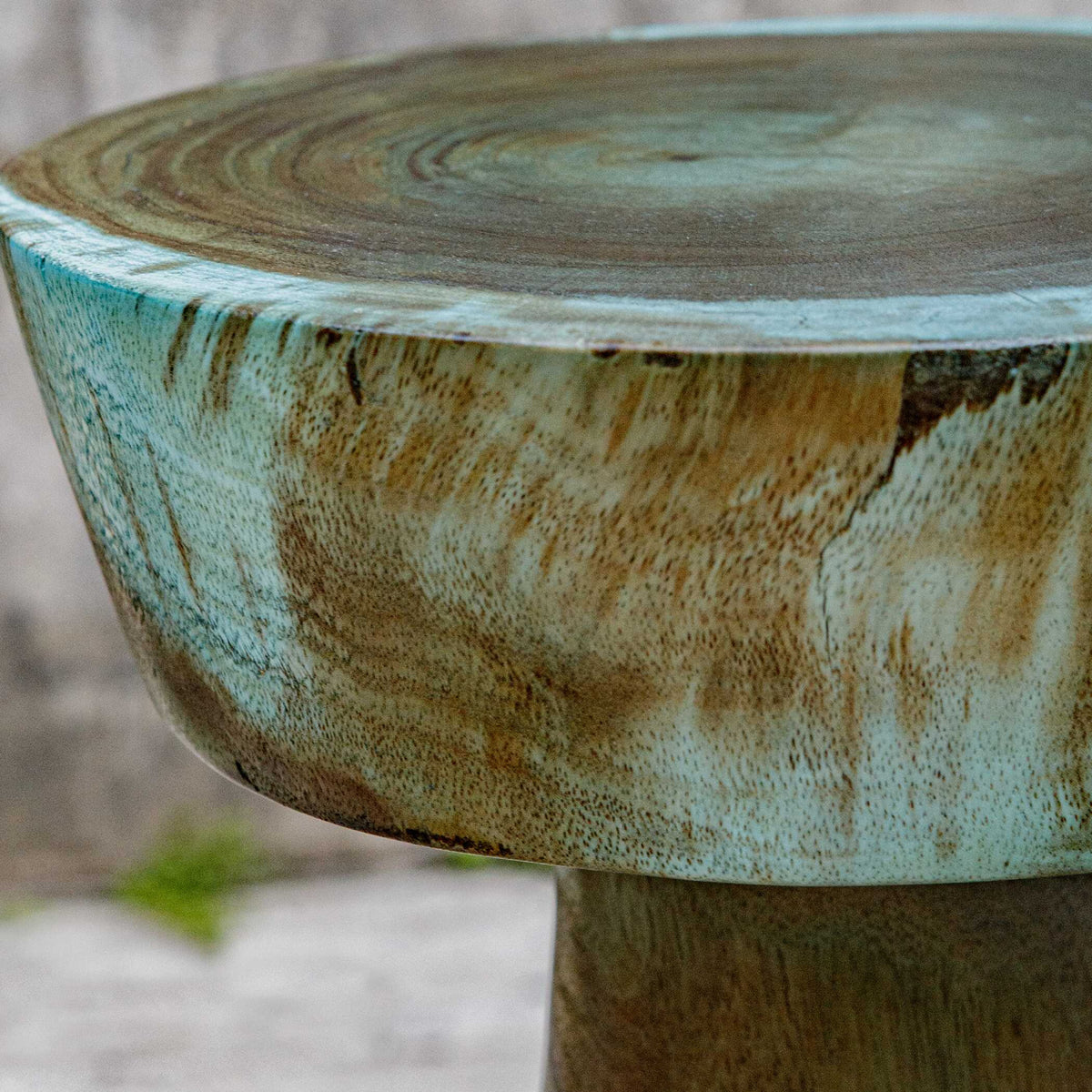 Blue-Green Wooden Drink Table by Uttermost Mano, alternate view 5