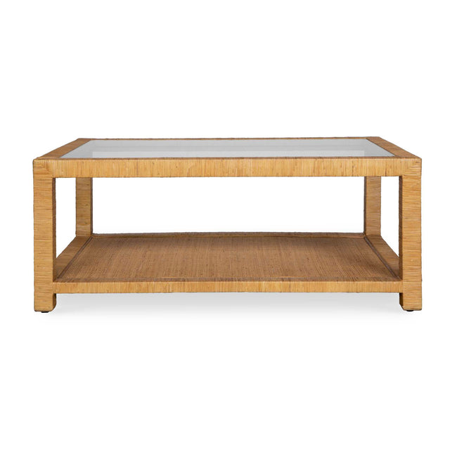 Modern European furniture - Natural Rattan Wrapped Coffee Table - www.oroa.com