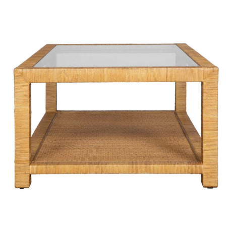 Modern European furniture - Natural Rattan Wrapped Coffee Table - www.oroa.com