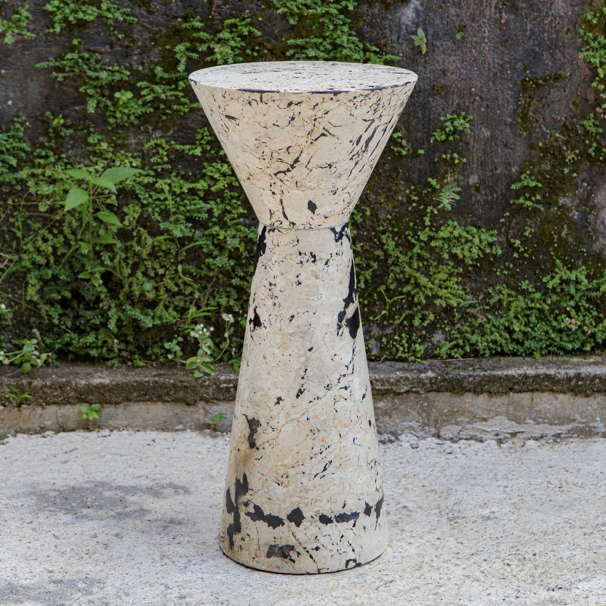 Limestone Hourglass Indoor/Outdoor Drink Table by Uttermost Lenora, alternate view 6