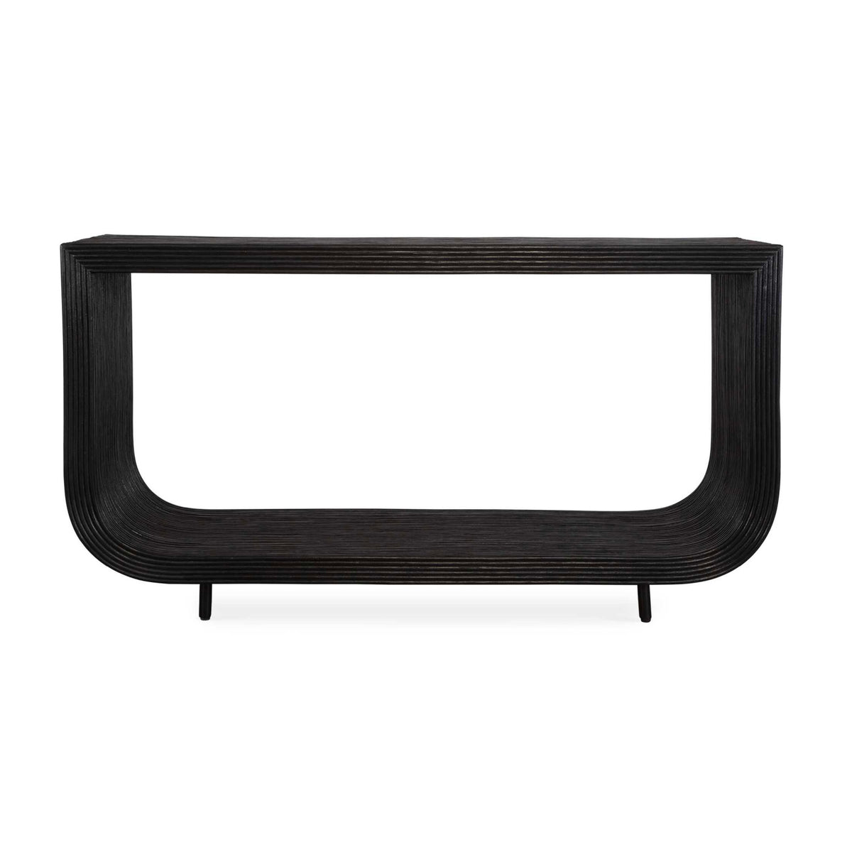 Black Rattan Modern Console Table by Uttermost Compton