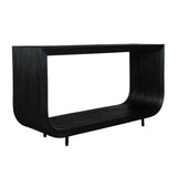 Black Rattan Modern Console Table by Uttermost Compton, alternate view 3