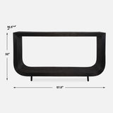 Black Rattan Modern Console Table by Uttermost Compton, alternate view 5