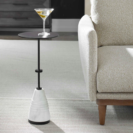 Modern European furniture - Black Metal Round Drink Table - www.oroa.com