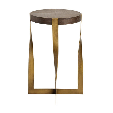 Twisted Brass Frame Accent Table by Uttermost Drew, alternate view 3