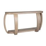 Modern European furniture - Mindi Wood Curved Console Table - www.oroa.com