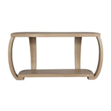 Modern European furniture - Mindi Wood Curved Console Table - www.oroa.com