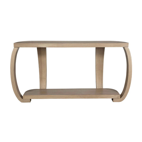 Modern European furniture - Mindi Wood Curved Console Table - www.oroa.com