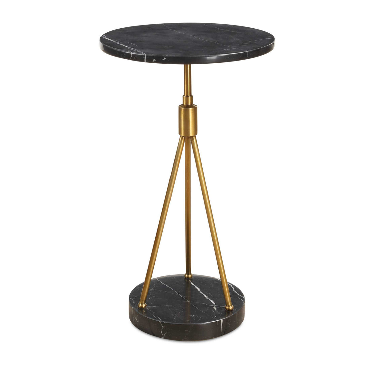 Modern European furniture - Black Marble Tripod Accent Table - www.oroa.com