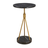 Modern European furniture - Black Marble Tripod Accent Table - www.oroa.com