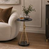 Modern European furniture - Black Marble Tripod Accent Table - www.oroa.com