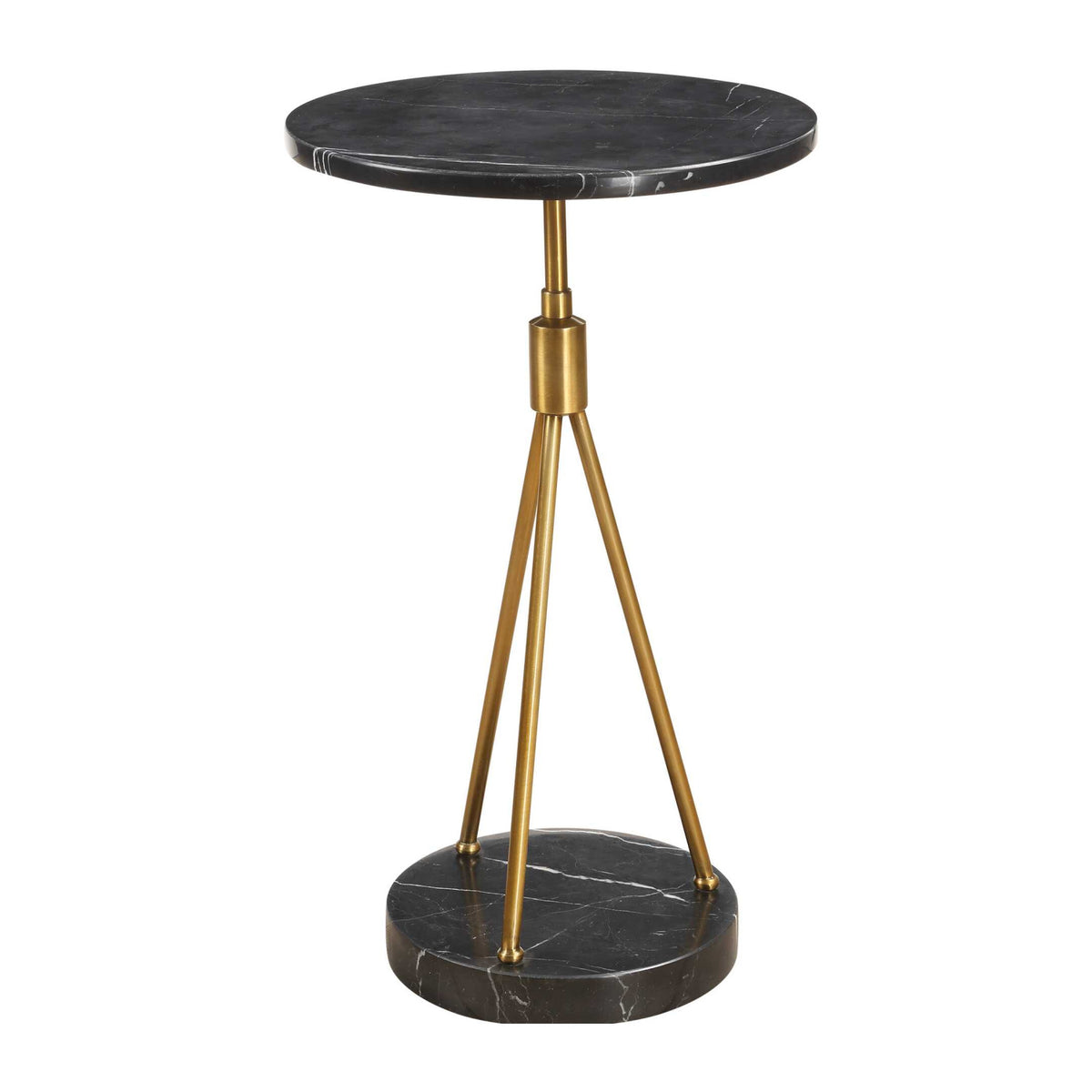 Modern European furniture - Black Marble Tripod Accent Table - www.oroa.com