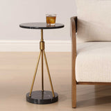 Modern European furniture - Black Marble Tripod Accent Table - www.oroa.com