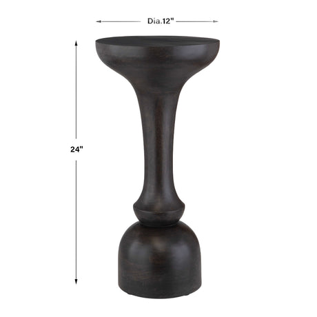 Modern European furniture - Black Mango Wood Accent Table - www.oroa.com
