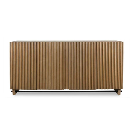 Fluted Wood 4-Door Cabinet by Uttermost Kellem