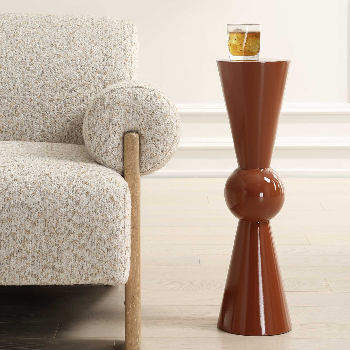 Modern European furniture - High-Gloss Red Drink Table - www.oroa.com