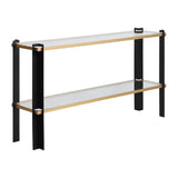 Modern European furniture - Iron Framed Glass Console Table - www.oroa.com