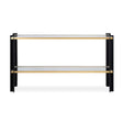 Modern European furniture - Iron Framed Glass Console Table - www.oroa.com