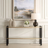 Modern European furniture - Iron Framed Glass Console Table - www.oroa.com