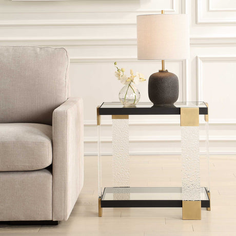 Modern European furniture - Tempered Glass Undershelf Side Table - www.oroa.com