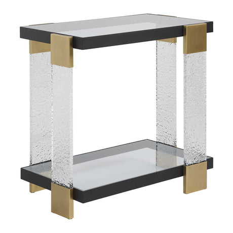 Modern European furniture - Tempered Glass Undershelf Side Table - www.oroa.com