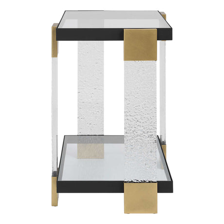 Modern European furniture - Tempered Glass Undershelf Side Table - www.oroa.com