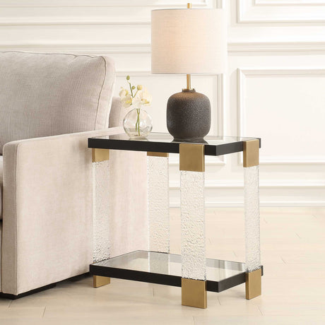 Modern European furniture - Tempered Glass Undershelf Side Table - www.oroa.com
