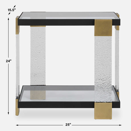 Modern European furniture - Tempered Glass Undershelf Side Table - www.oroa.com