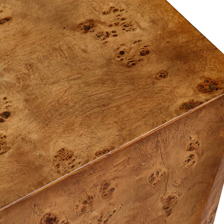 Modern European furniture - Faceted Poplar Burl Accent Table - www.oroa.com
