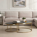 Gray Shagreen Nesting Coffee Tables (2) by Uttermost Aragon, alternate view 2