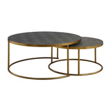 Gray Shagreen Nesting Coffee Tables (2) by Uttermost Aragon, alternate view 3
