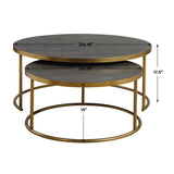 Gray Shagreen Nesting Coffee Tables (2) by Uttermost Aragon, alternate view 6