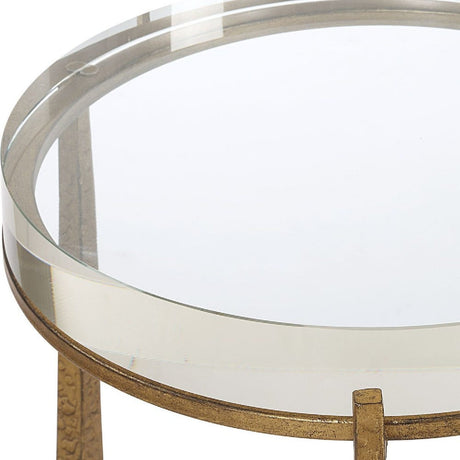 Modern European furniture - Crystal Top Accent Table - www.oroa.com