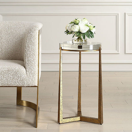 Modern European furniture - Crystal Top Accent Table - www.oroa.com