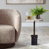 Square Petrified Wood Accent Table by Uttermost Rowman, alternate view 2