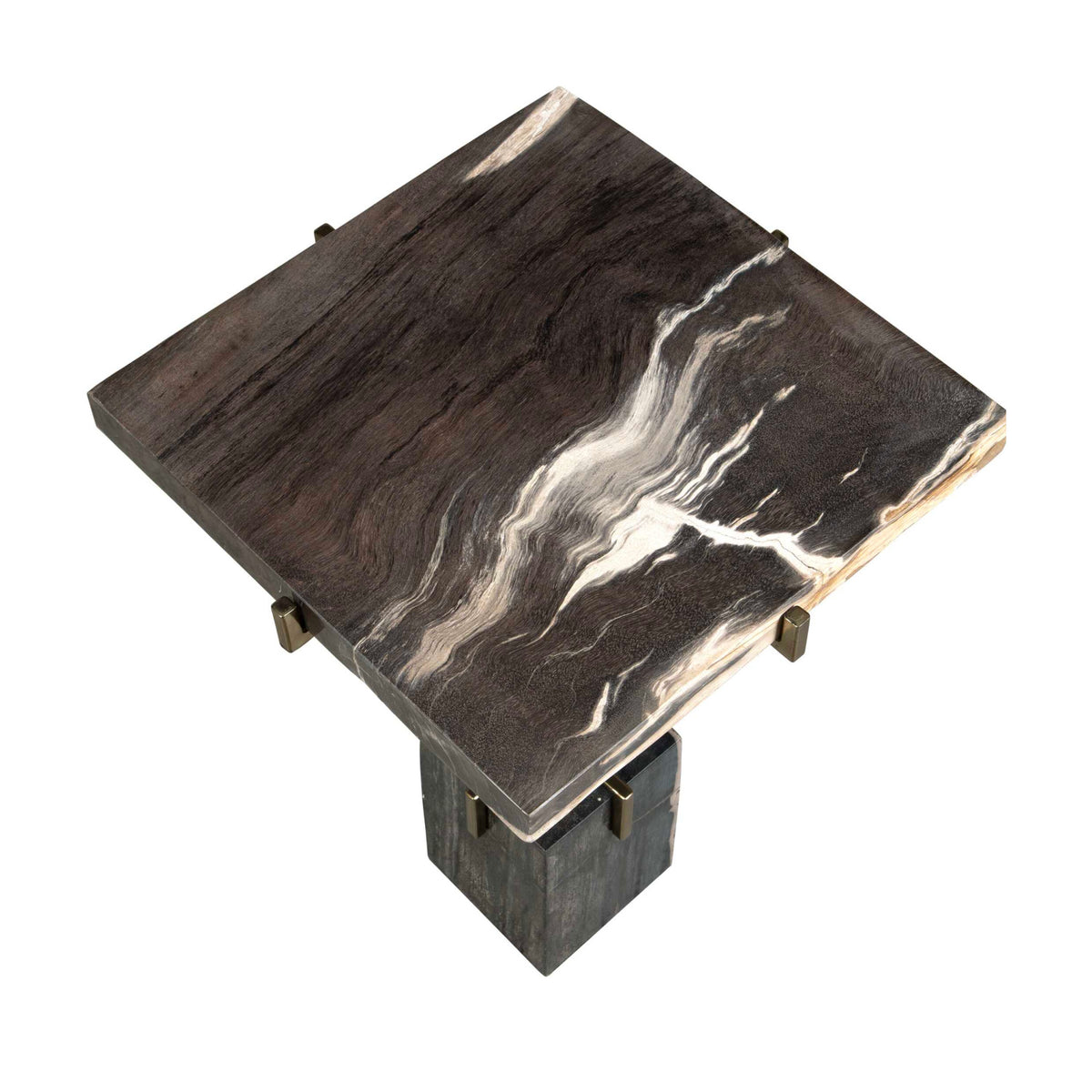 Square Petrified Wood Accent Table by Uttermost Rowman, alternate view 5
