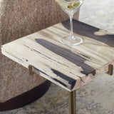 Square Petrified Wood Accent Table by Uttermost Rowman, alternate view 6