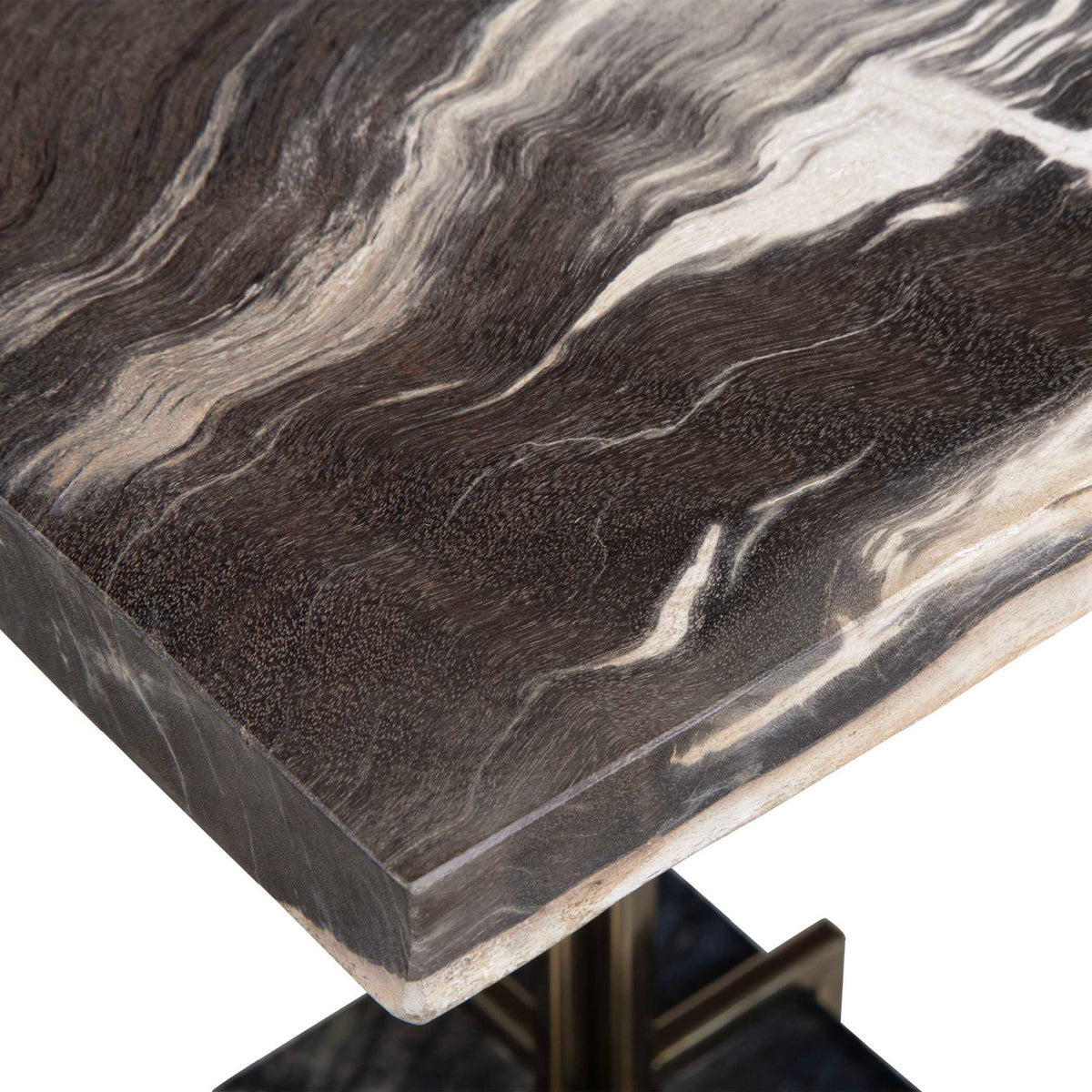 Square Petrified Wood Accent Table by Uttermost Rowman, alternate view 7