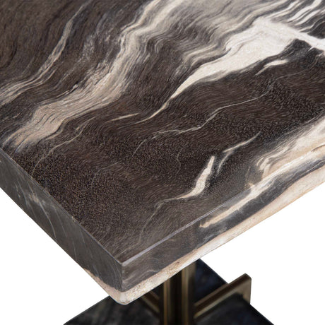 Square Petrified Wood Accent Table by Uttermost Rowman, alternate view 7