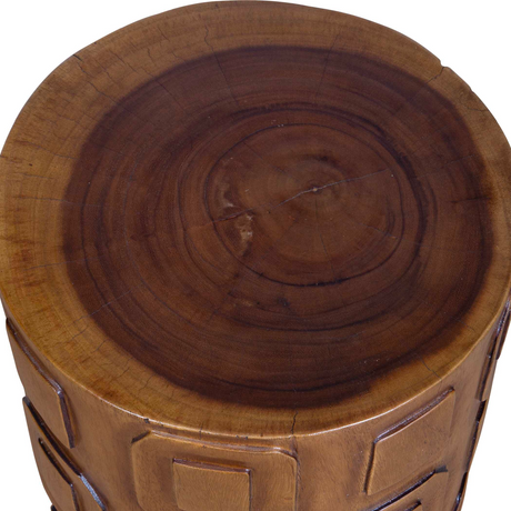 Modern European furniture - Cylindrical Suar Wood Accent Table - www.oroa.com