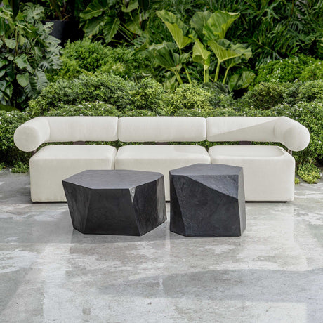 Faceted Concrete Indoor/Outdoor Coffee Table by Uttermost Parra, alternate view 14