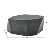 Faceted Concrete Indoor/Outdoor Coffee Table by Uttermost Parra, alternate view 15