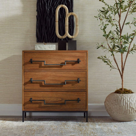 Modern European furniture - Mango Wood 3-Drawer Accent Chest - www.oroa.com