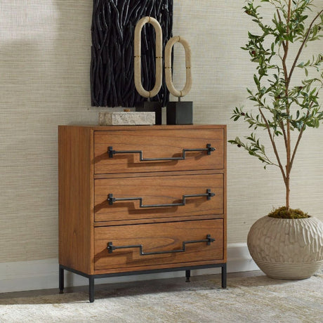 Modern European furniture - Mango Wood 3-Drawer Accent Chest - www.oroa.com